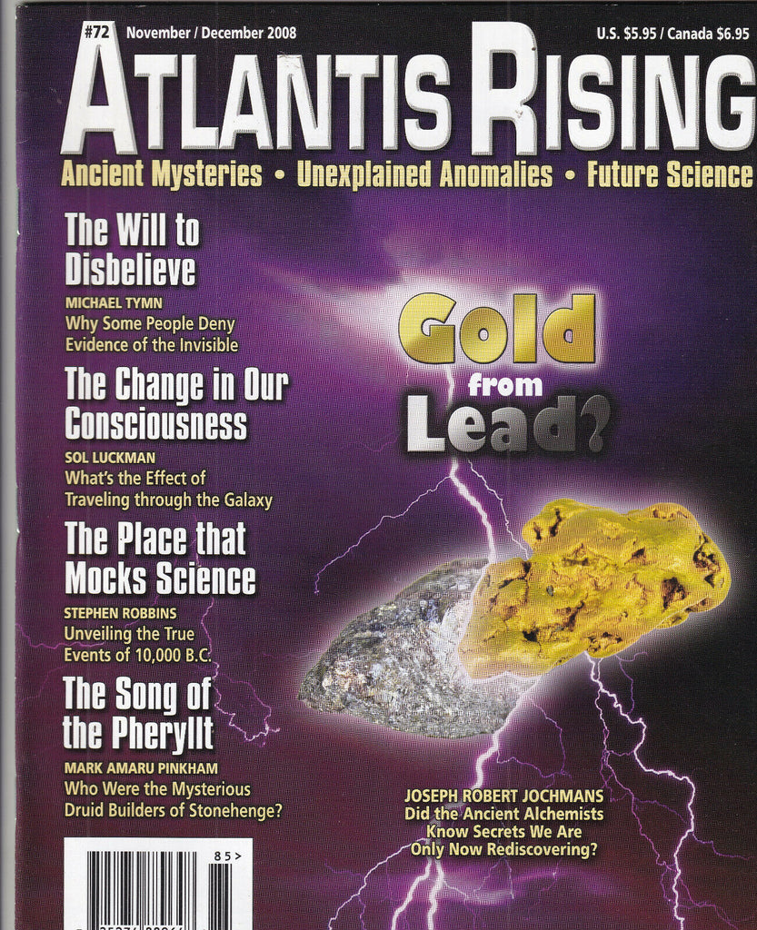 Atlantis Rising Mag Gold From Lead Joseph Jochmans Nov/Dec 2008 101619nonr
