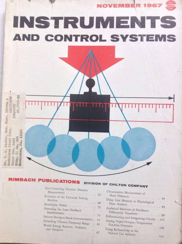 Instruments And Control Systems Magazine November 1967 092717nonrh