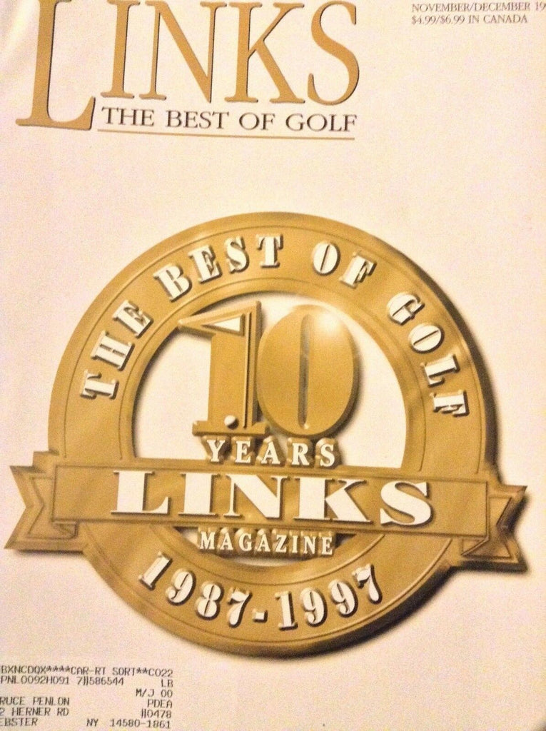 Links Golf Magazine 10 Years Best Of Golf November/December 1997 122918nonrh