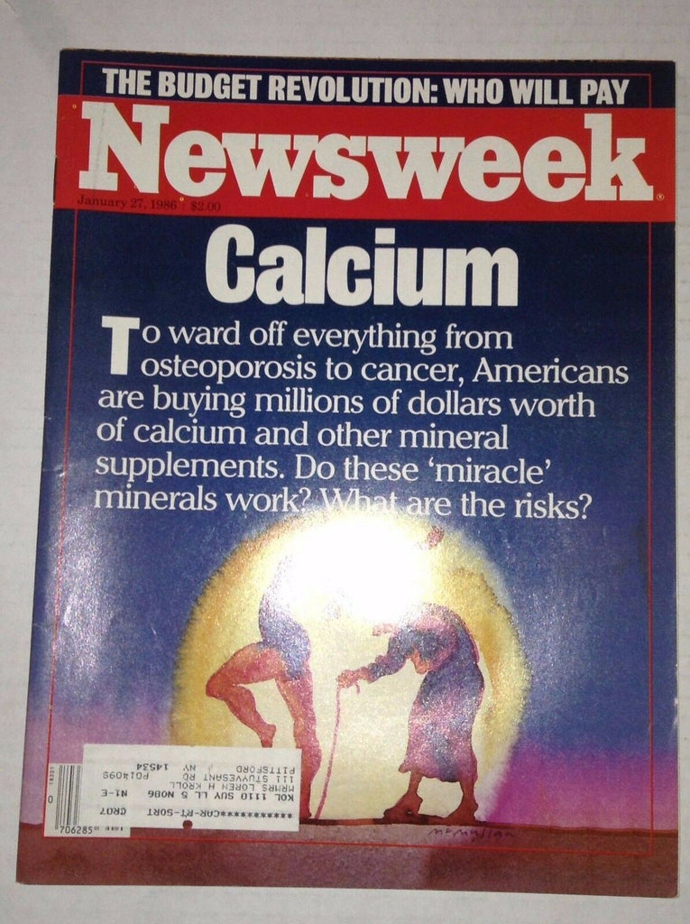 Newsweek Magazine Calcium And The Body January 27, 1986 102016RH