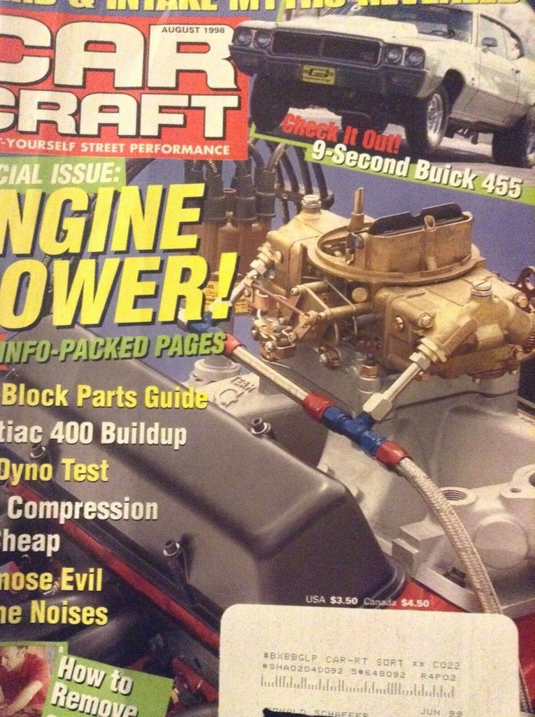 Car Craft Magazine Engine Power Big Block guide August 1998 010319nonrh