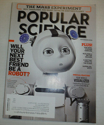 Popular Science Magazine Will Your Next Friend Be A Robot November 2014 010615R2