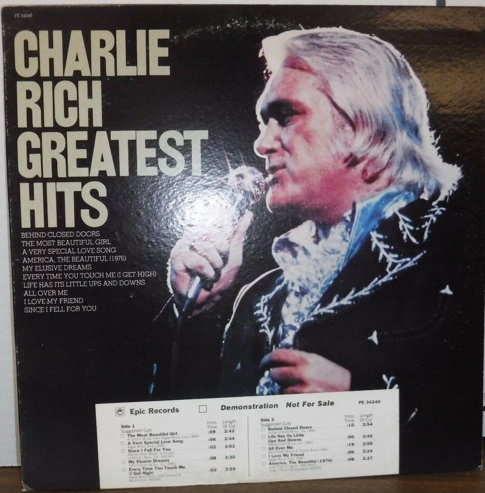 Charlie Rich Greatest Hits DEMO 33RPM PE34240 110516LLE
