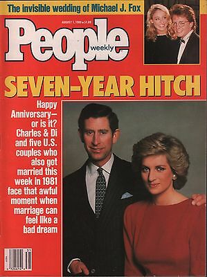 People Weekly August 1 1988 Charles & Diana, Micheal J. Fox VG 012816DBE