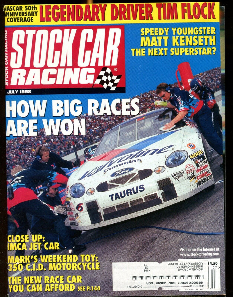 Stock Car Racing Magazine July 1998 Matt Kenseth EX w/ML 021417jhe