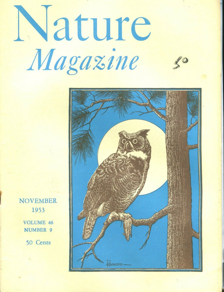 Nature Magazine November 1953 Owl w/ML On Back 012017jhe