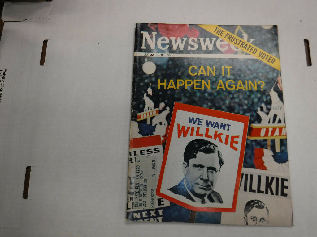 Newsweek Magazine Can Willkie Happen Again July 1968 VINTAGE 093016R