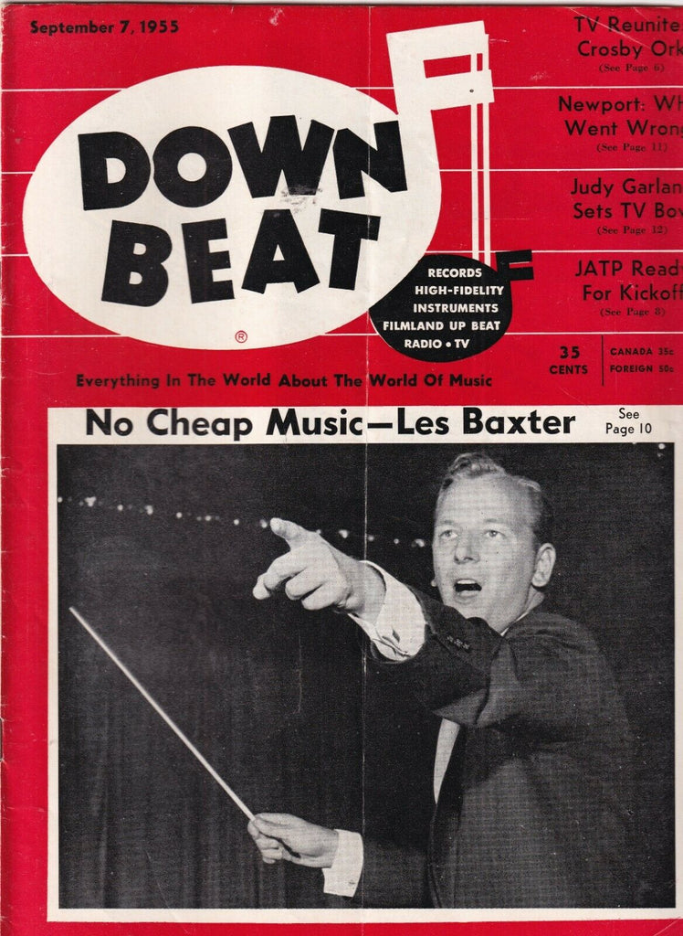 Down Beat Mag Les Baxter Judy Garland September 7, 1955 101219nonr
