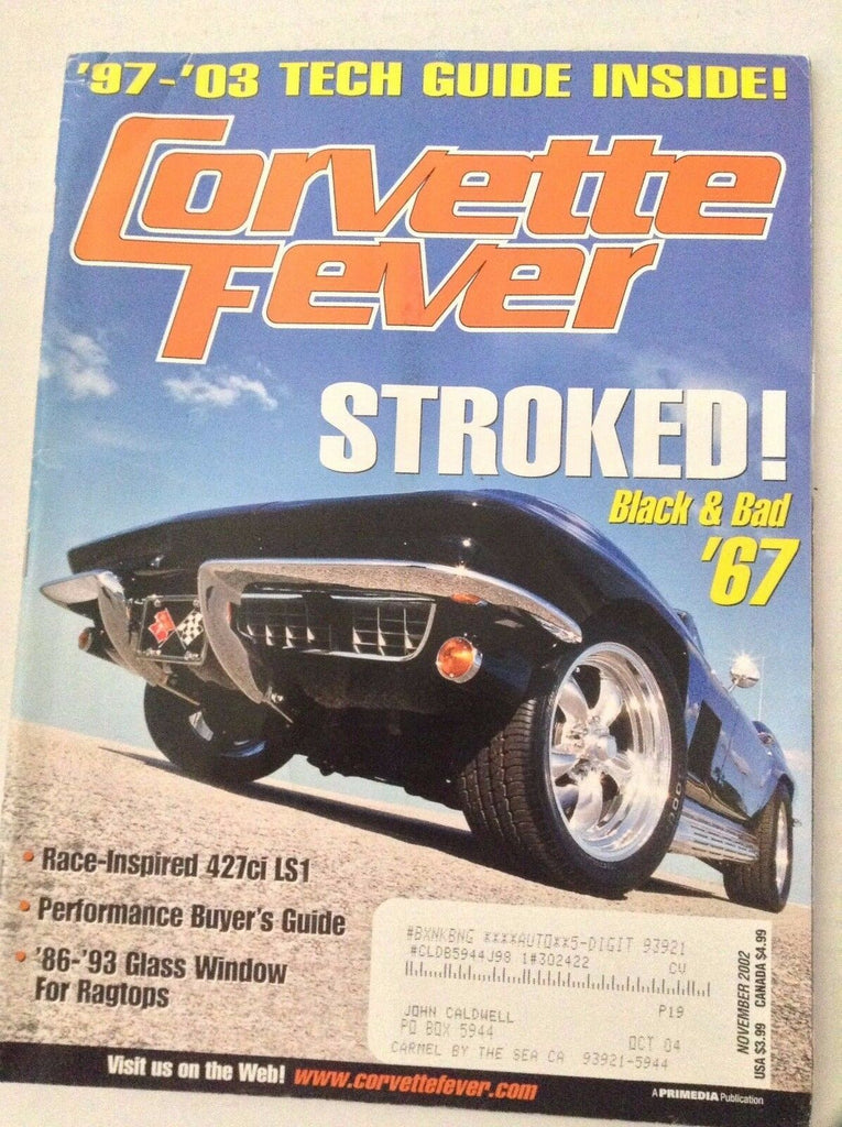 Corvette Fever Magazine Tech Guide 427ci LS1 November 2002 041217nonrh