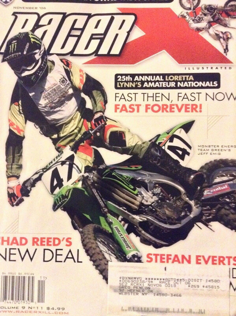 Racer X Magazine Monster's Jeff Emig Stefan Everts' November 2006 122418nonrh