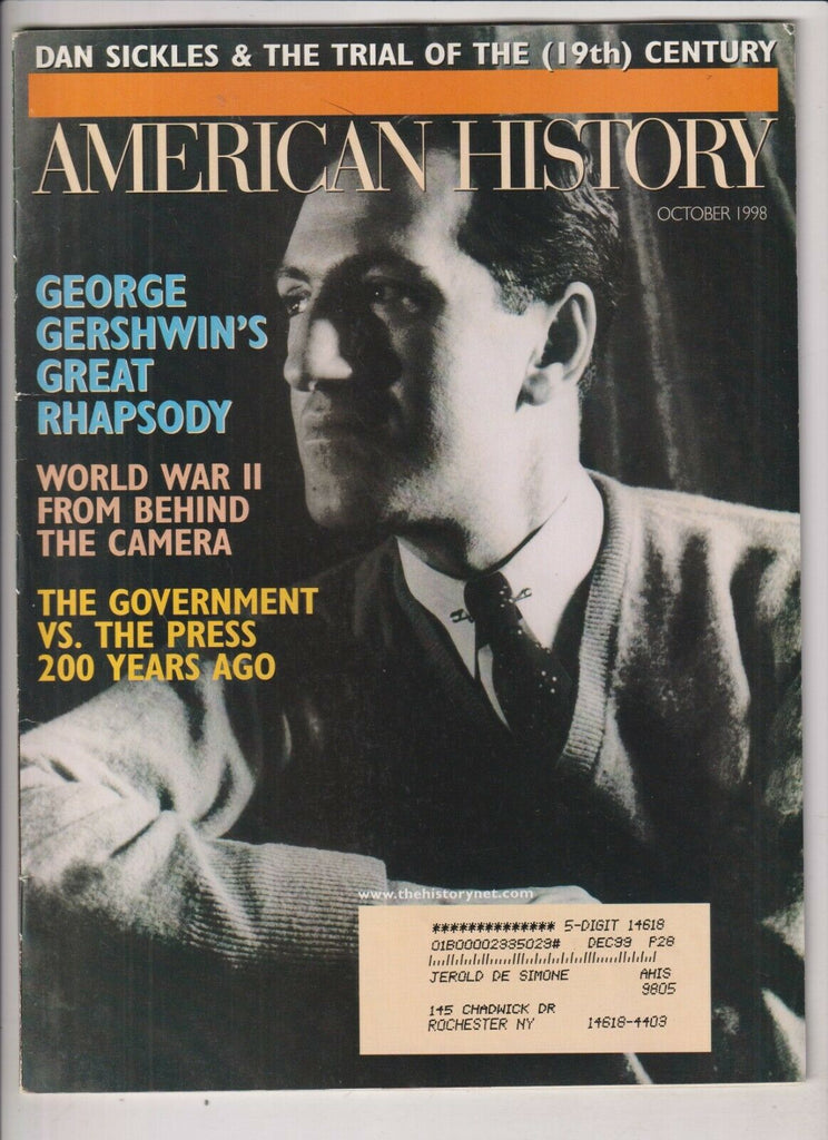 American History Mag George Gershwin's Great Rhapsody October 1998 032720nonrh