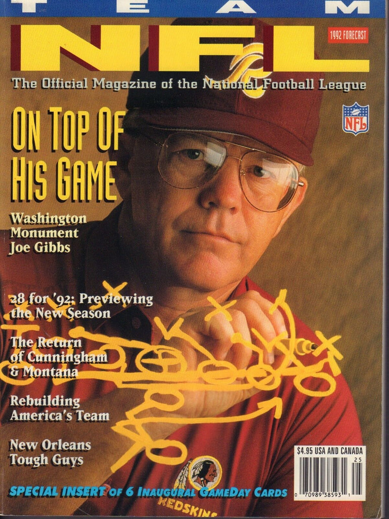 Team NFL Magazine 1992 Forecast Joe Gibbs 072517nonjhe