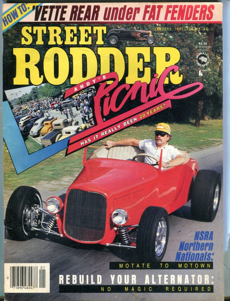 Street Rodder Magazine January 1987 Andy's Picnic EX No ML 031417nonjhe