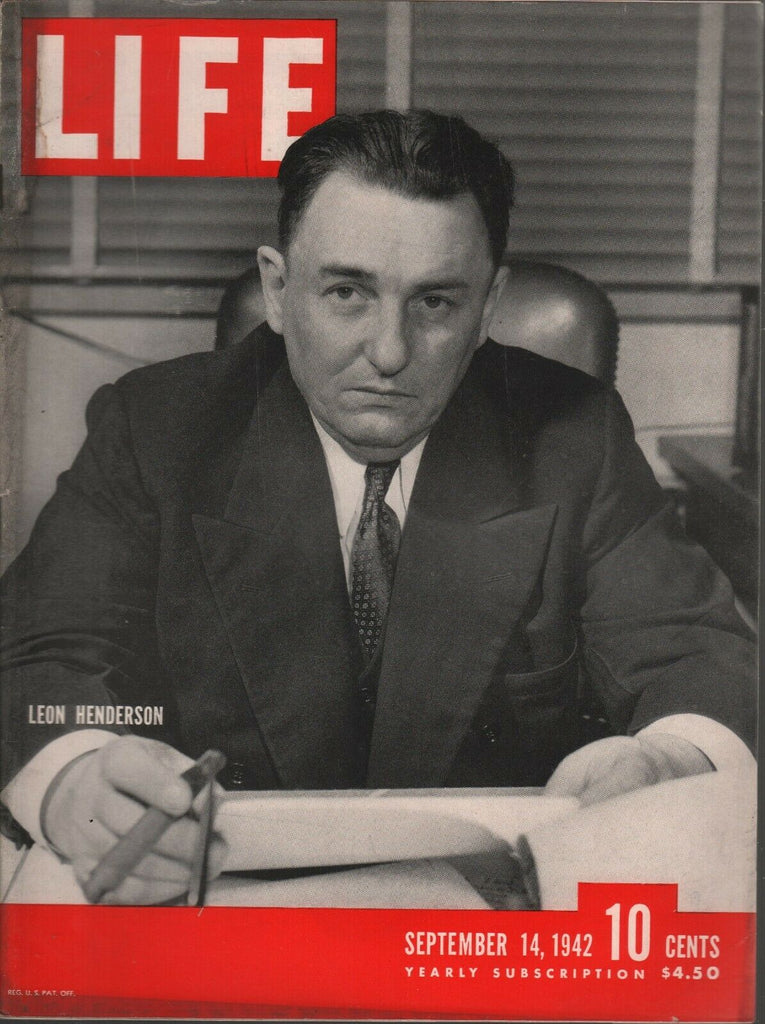 Life September 14 1942 Leon Henderson Vintage WWII Ads 081919AME