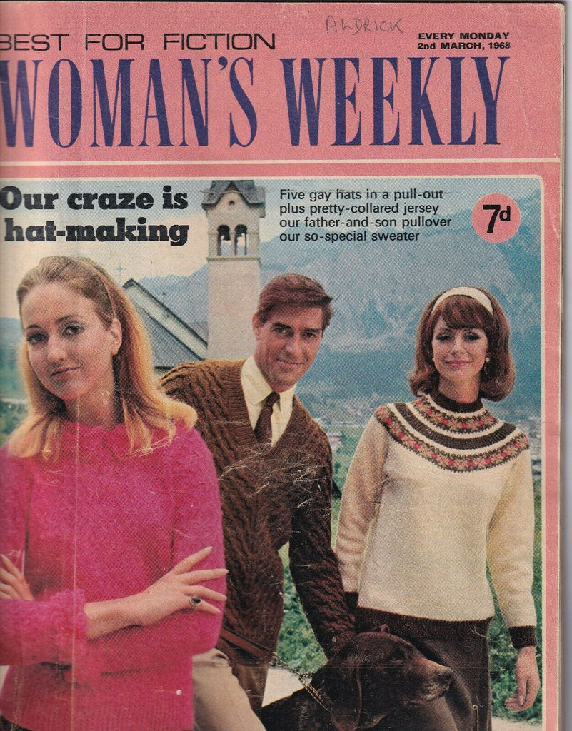 Woman's Weekly Magazine Hat Making Craze March 1968 051919nonr