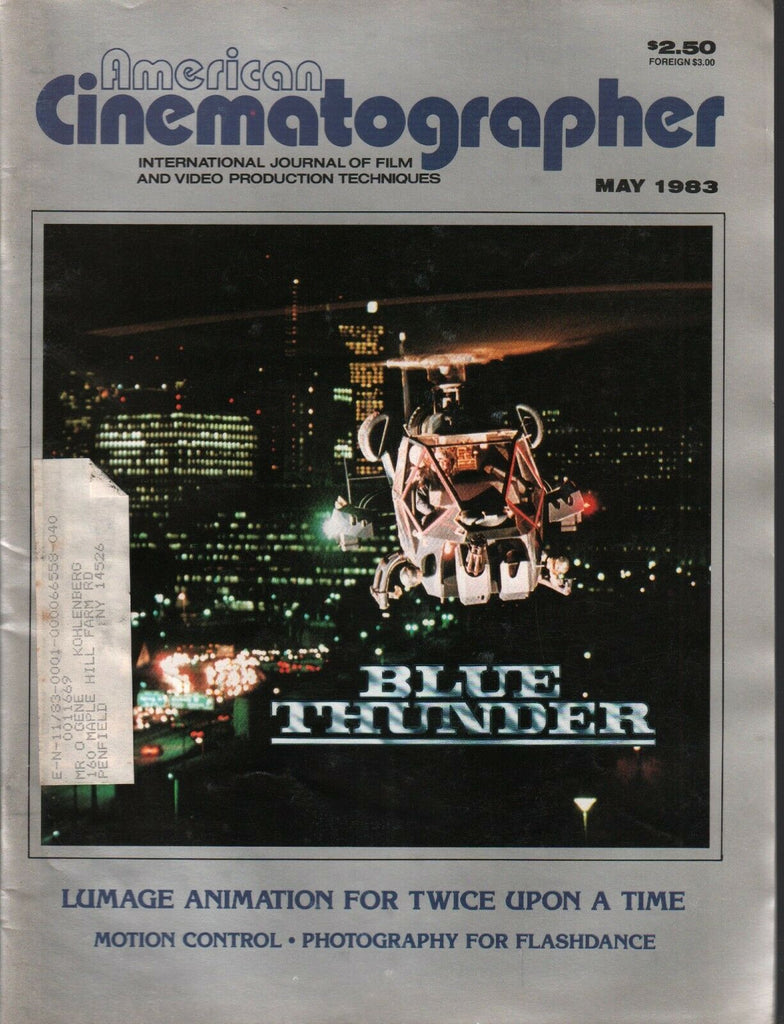 American Cinematographer May 1983 Blue Thunder Twice Upon a Time 010420AME