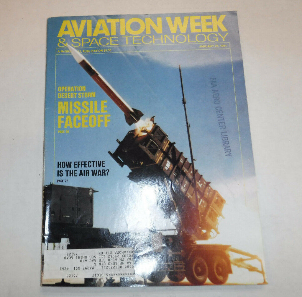 Aviation Week Magazine Missile Faceoff Desert Storm January 28, 1991 FAA 110216R