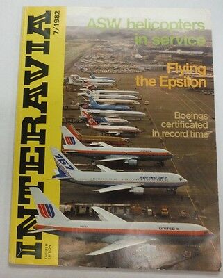 Interavia Magazine Flying The Epsilon & ASW Heli Service July 1982 FAL 062215R2