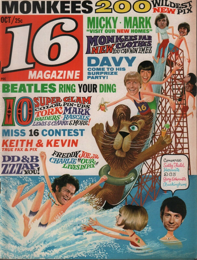 16 Magazine October 1967 The Beatles The Monkees Davy Jones 100219AME