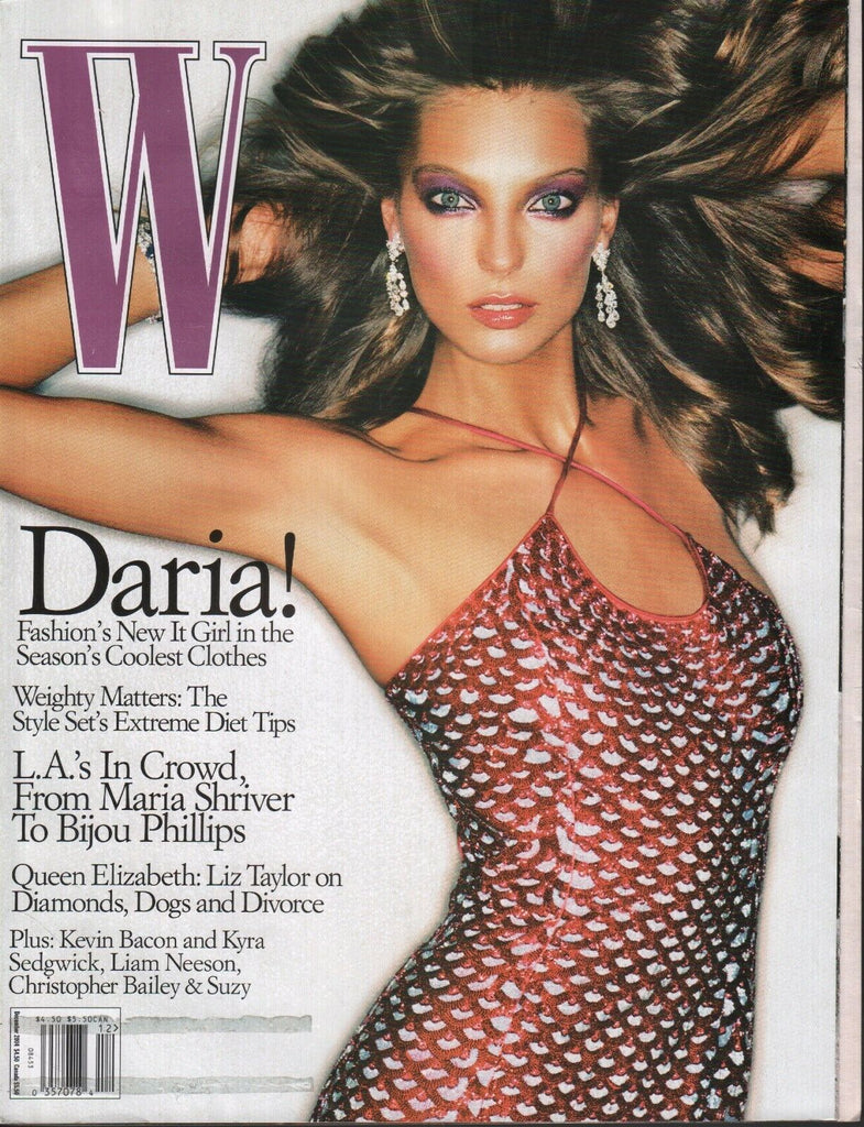 W December 2004 Daria Liz Taylor Kevin Bacon Christopher Bailey 082418DBE