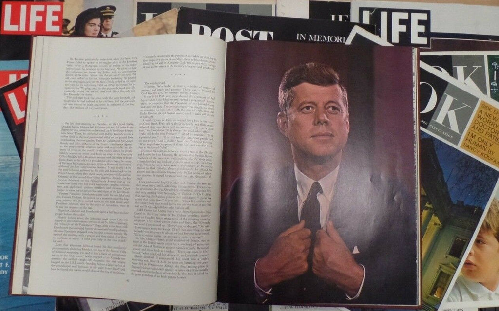 John F Kennedy Lot of 12 Magazines Look Life Post Hardcover Book 090418DBE2