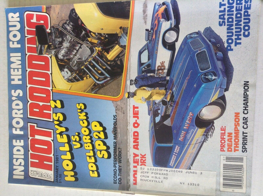 Popular Hot Rodding Magazine Holley's Vs Edelbrock January 1981 042717nonrh