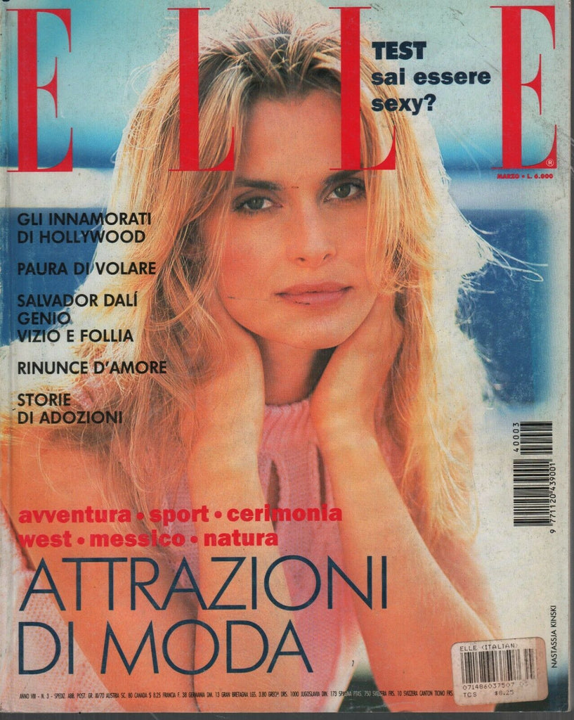 Elle Fashion Magazine Italian Marzo 1994 March Natasha Kinski 090919AME2
