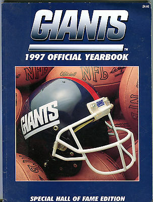 New York Giants 1997 Official Yearbook Hall Of Fame Edition EX 022516jhe