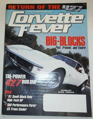 Corvette Fever Magazine Big-Blocks Tri-Power 427 Buildup December 2001 030215r