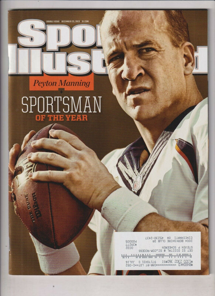 Sports Illustrated Peyton Manning Man Of The Year December 23, 2013 022620nonr