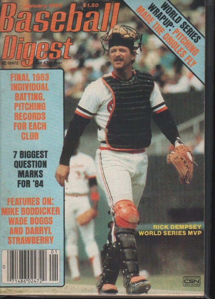 Baseball Digest January 1984 Rick Dempsey Mike Boddicker 101718ame