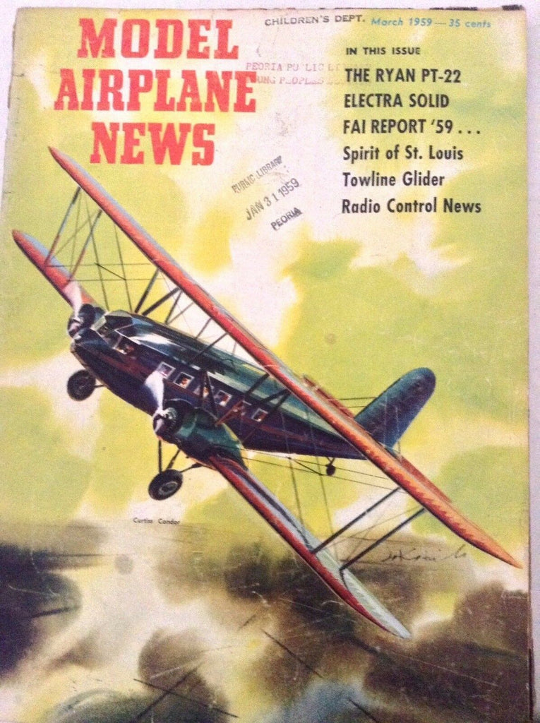 Model Airplane News Magazine The Ryan PT-22 Electra Solid March 1959 082817nonrh