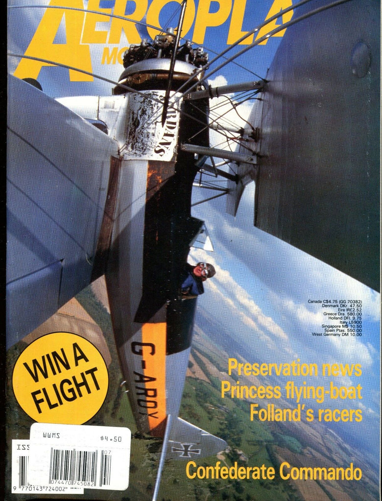Aeroplane Monthly Magazine July 1989 Confederate Commando EX No ML 113016jhe