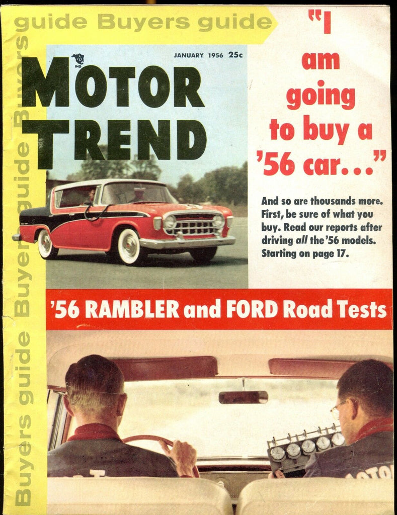 Motor Trend Magazine January 1956 Rambler Ford VG No ML 030117nonjhe