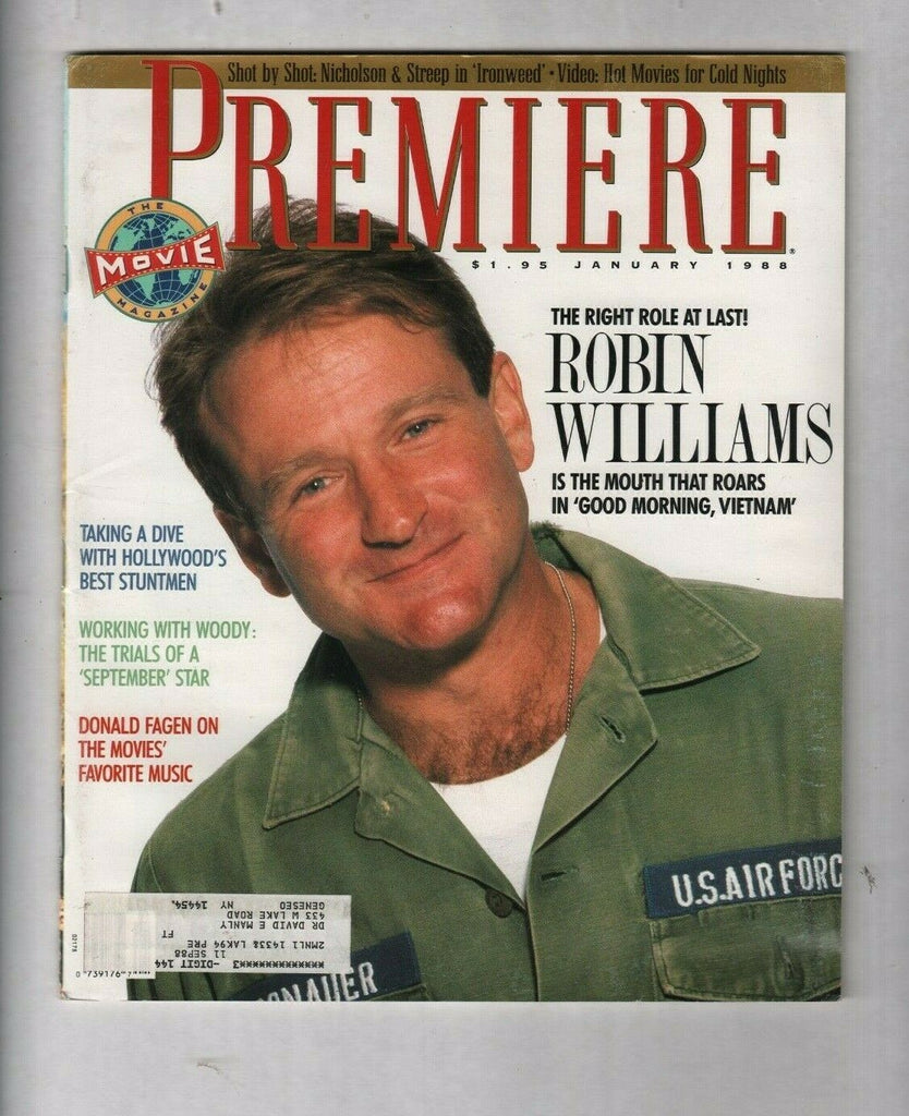 Premiere Magazine Robin Williams Donald Fagen January 1988 012720nonr