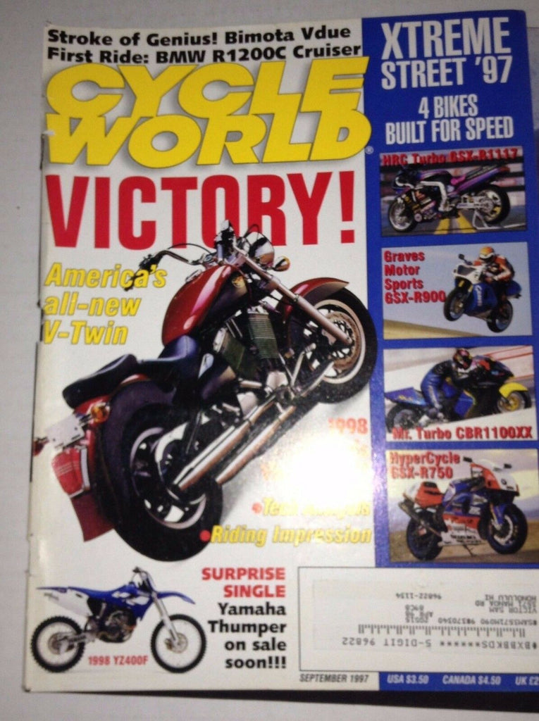 Cycle World Magazine V-Twin 1998 Polaris Victory Sepember 1997 041917nonrh2