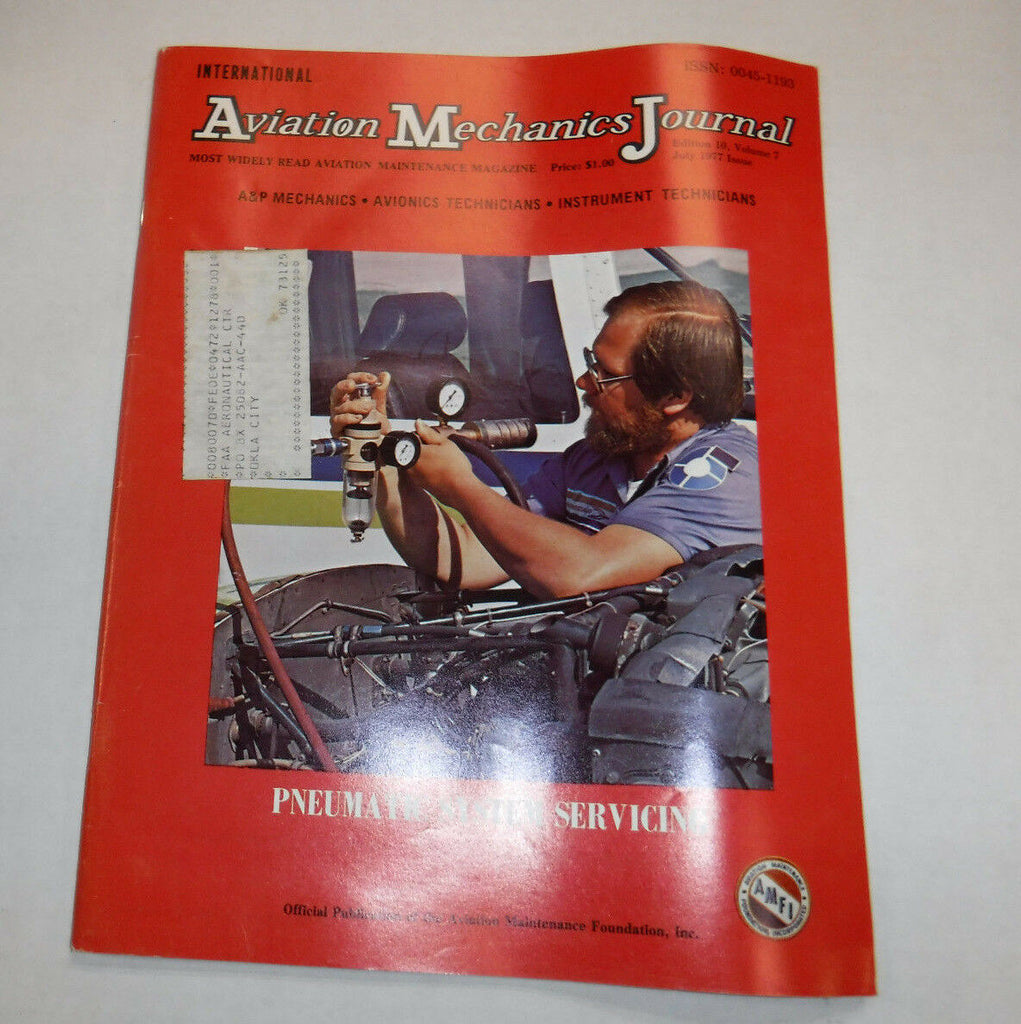 Aviation Mechanics Journal Magazine Pneumatic System July 1977 FAA 110216R