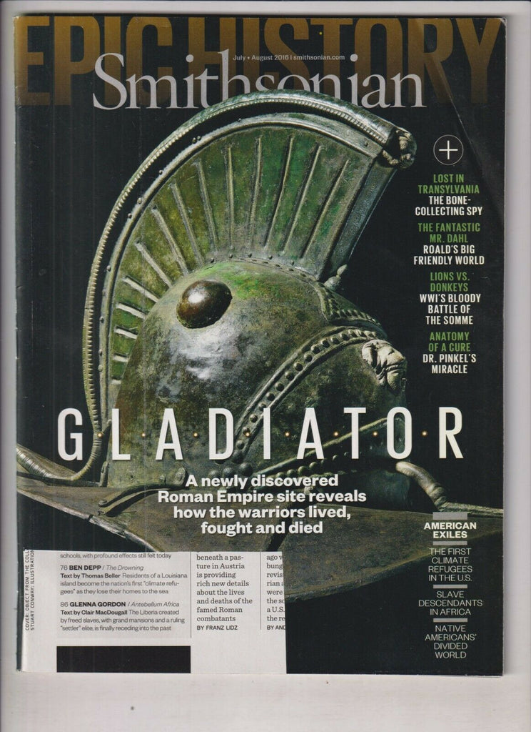 Smithsonian Mag Roman Empire Gladiator's July/August 2016 022420nonr
