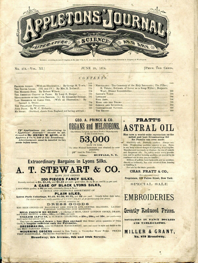 Appletons' Journal June 20 1874 The Silver Lilies GD 101916jhe