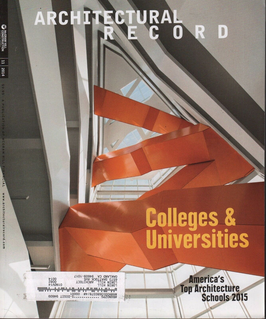 Architectural Record November 2014 Top Architecture Schools w/ML 072517nonDBE2