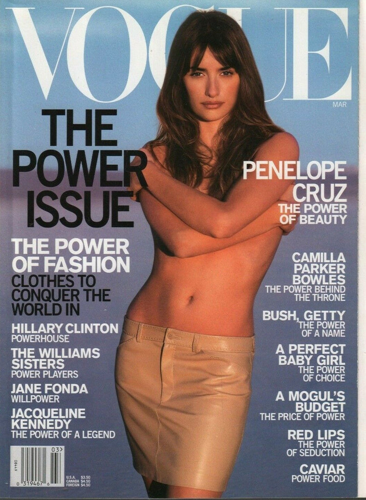 Vogue Fashion Magazine March 2001 Penelope Cruz Camilla Parker Bowles 031120AME