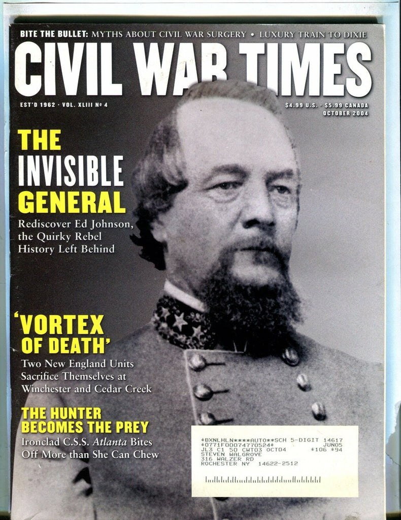 Civil War Times Magazine October 2004 Ed Johnson EX w/ML 030817nonjhe