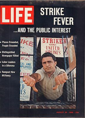 Life Magazine August 26 1966 Birthday Strike Fever VG 050316DBE