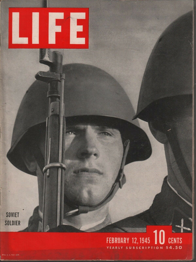 Life Magazine February 12 1945 Soviet Soldier Vintage WWII Ads 082019AME