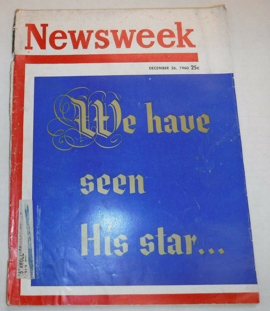 Newsweek Magazine We Have Seen His Star December 26, 1960 100716R2