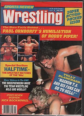 Sports Review Wrestling July 1986 Roddy Piper, Paul Orndorff EX 120715DBE2