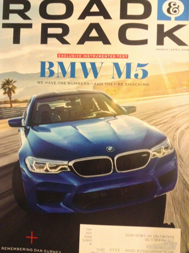 Road & Track Magazine BMW M5 & Dan Gurney March/April 2018 051018nonrh