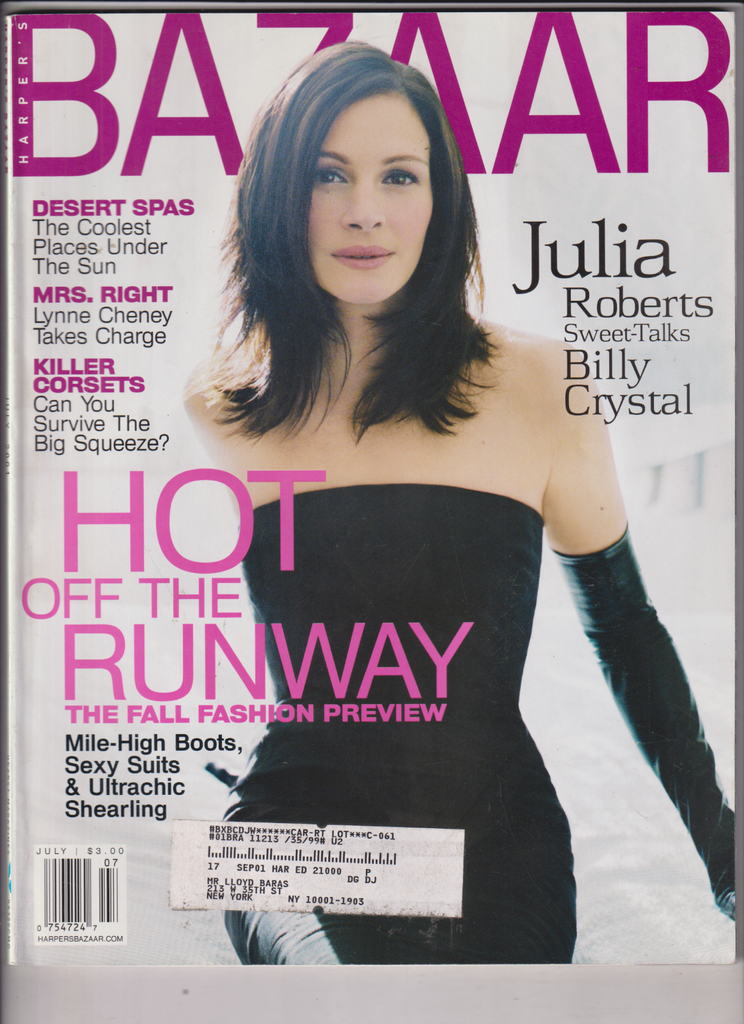 Harper's Bazaar Mag Julia Roberts Billy Crystal July 2001 012420nonr