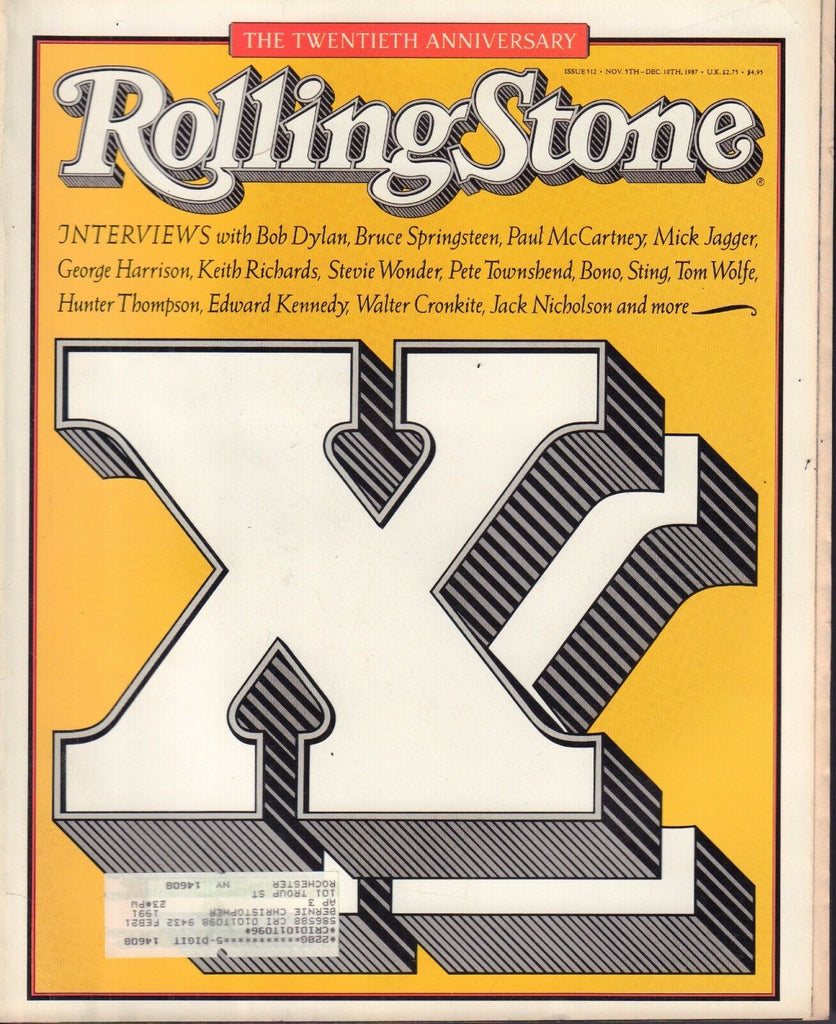 Rolling Stone Nov. 5-December 10 1987 20th Anniversary w/ML 030217nonDBA