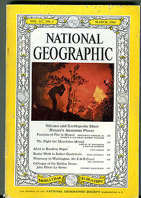 National Geographic Magazine March 1960 Fountain Of Fire Hawaii VG 041416jhe